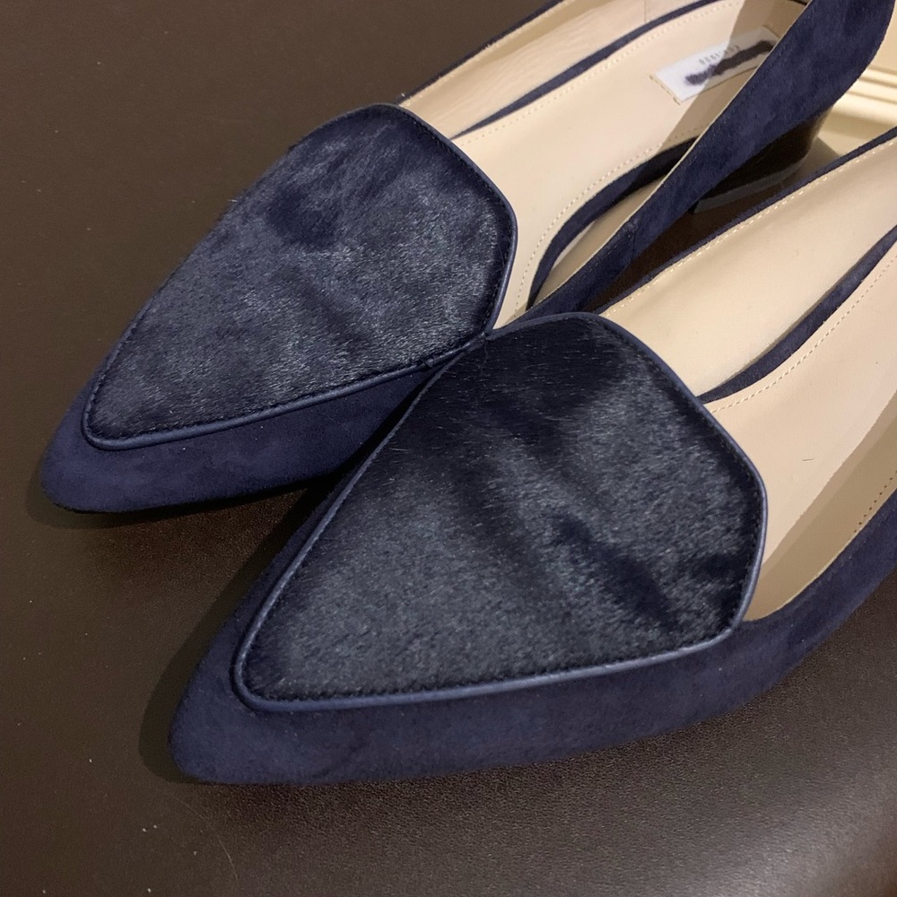Navy Blue Cole Haan ‘Dellora’ Flats Pointed Toe - Picture 8 of 9